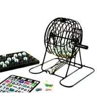 Longfield Games stalen bingomolen set 13,5 cm zwart