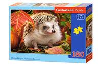 castorland Hedgehog in Autumm Leaves - Puzzle - 180 Teile