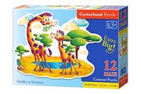 castorland Giraffes in Savanna - Puzzle - 12 Teile maxi