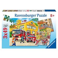 Ravensburger Verlag Ravensburger 09401 - Feuerwehreinsatz, Puzzle, 3x49 Teile