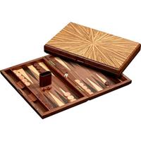 Philos 1127 - Backgammon: Mykonos, groß aus Walnuss & Zebrano