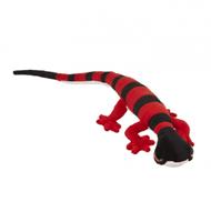 Bellatio Pluche gekko rood met zwart 62 cm