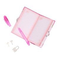 Johntoy geheim dagboek met slot en pen roze