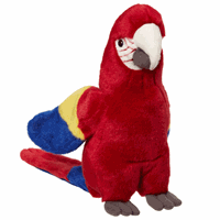 Bellatio Pluche papegaai rood 26 cm