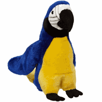 Bellatio Pluche papegaai blauw 26 cm