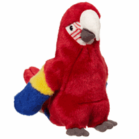 Bellatio Pluche papegaai rood 21 cm