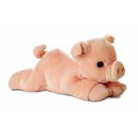 Aurora Pluche varkens/biggen knuffel 20 cm