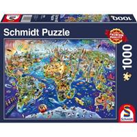Schmidt Ontdek onze wereld 1000 stukjes - Puzzel