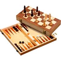 Philos 2509 - Schach-Backgammon-Dame-Set, Feld 40 mm, KH 76 mm