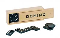 Goki 15335 - Dominospiel, im Holzkasten, Legespiel
