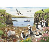 The House of Puzzles Puffin Parade Puzzel 500 Stukjes XL