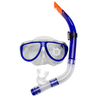 Waimea Senior Duikbril met snorkel kobaltblauw