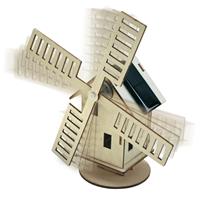 Nemmer Holz-Bausatz Solar-Windmühle