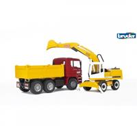 Bruder - MAN TGA construction truck and Liebherr Excavator (BR2751)