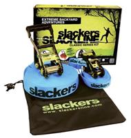 Slackers slackline-set 15 meter blauw