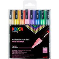 Posca paintmarker PC-3M, set van 8 markers in geassorteerde pastelkleuren