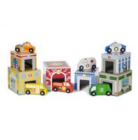 Melissa & Doug Toren garage's met auto's