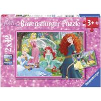 Ravensburger Disney Prinsessen: in de Wereld van de Disney Prinsessen Puzzel 2x12 stukjes