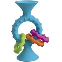 Fat Brain Toys rammelaar Squigs Loops 13 cm blauw