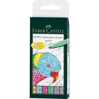 Faber Castell tekenstift Faber-Castell Pitt Artist Pen Brush etui a 6 stuks pastel