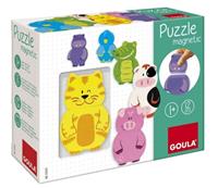 Jumbo Spiele GmbH Goula D55234 - Magnetisches Holzpuzzle Tiere, 12-teilig