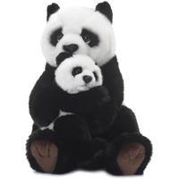 Beta Service WWF Plüsch 16813 - Pandamutter mit Baby, Asien-Kollektion, Plüschtier, 28 cm