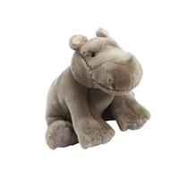 Pluche nijlpaard knuffelbeestje van 18 cm Grijs