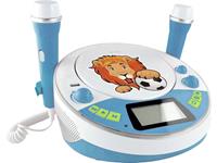 X4-Tech Bobby Joey Jam Box Kinder CD-speler Bluetooth, AUX, CD, USB, SD Incl. karaoke-functie, Incl. microfoon Blauw