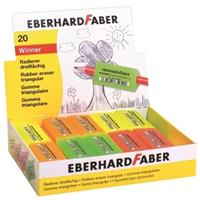 eberhardfaber 20 x Eberhard Faber Radierer Winner dreiflächig Kunststoff 15x18x45mm