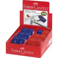 FABER-CASTELL Kunststoff-Radierer SLEEVE MINI, rot / blau