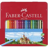 kleurpotlood Faber-Castell Castle zeskantig metalen etui met 24 stuks