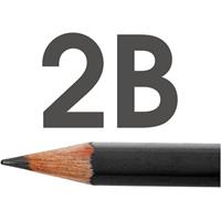 12x HB potloden voor volwassenen hardheid 2B