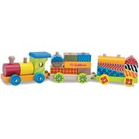 Simba Toys Eichhorn 100002223 - Color Holzzug, 18-teilig, Zug mit 15 Bausteinen, aus Holz