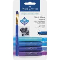 Faber Castell Gelatos aquarelkrijt Faber-Castell 4 kleuren blauw