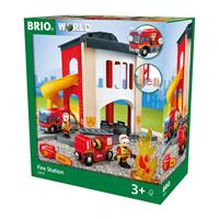 BRIO Spiel-Feuerwehrwache "BRIO WORLD Große Feuerwehrstation mit Einsatzfahrzeug"