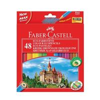 FABER-CASTELL Hexagonal-Buntstifte ECO, 48er Kartonetui