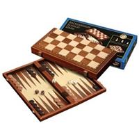 Philos 2524 - Schach-Backgammon-Dame-Set, magnetisch, Feld 43 mm, Königshöhe 75 mm