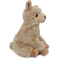 Pluche beige alpaca/lama knuffel 24 cm zittend Multi