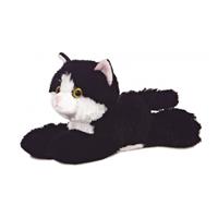 Aurora Knuffel Mini Flopsie maynard zwart-wit kat 20,5 cm