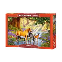 castorland Horses by the Stream - Puzzle - 1000 Teile