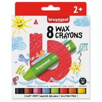 Bruynzeel Kids waskrijt, set van 8 stuks in geassorteerde kleuren