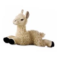 Aurora Pluche alpaca/lama knuffel 29 cm Wit