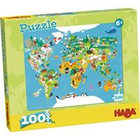 HABA 302003 - Puzzle Weltkarte, 100 XXL-Teile