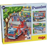 HABA 302759 - Puzzles Polizei, Feuerwehr & Co.