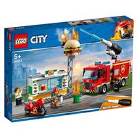 LEGO - City 60214 Brand bij het hamburgerrestaurant