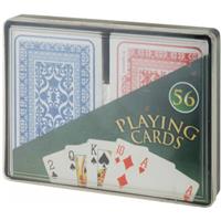 Free and Easy speelkaarten 2 sets blauw/rood