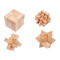 Small Foot - Wooden Brain Puzzles Set of 4 Hout