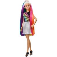 Barbie Pop met Regenboog Haar + Glitters en Accessoires