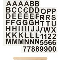 Creativ Company Rub-On Stickers Letters en Cijfers Zwart, 2 Vellen