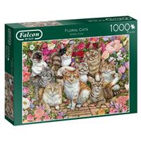 Falcon Floral Cats 1000 Teile Puzzle Jumbo-11246